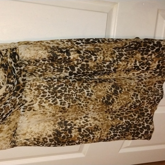 AnnaLee +Hope women's animal print midi dress Sz 10 - Picture 4 of 17